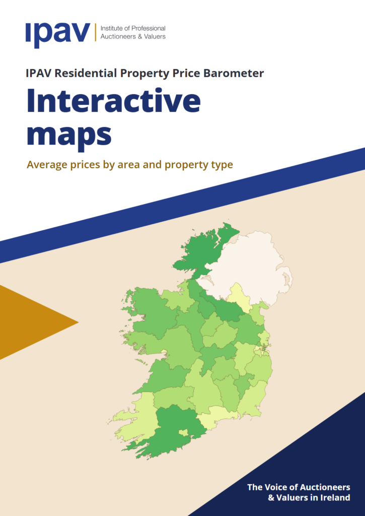 IPAV Residential Property Price Barometer interactive maps: a heat map of average price changes across Ireland